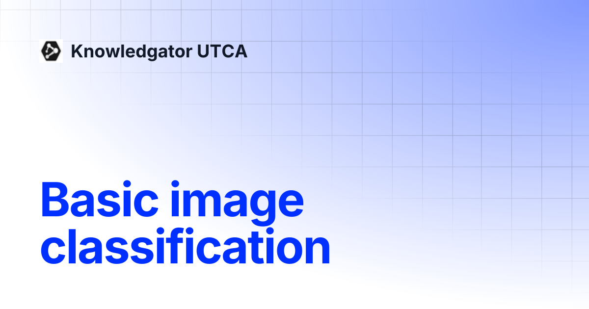 Basic image classification | Knowledgator UTCA
